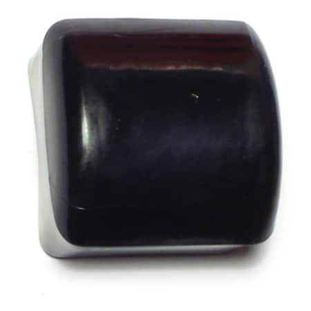 Midwest Fastener 1" Black Plastic Outside Square End Caps 4PK 66884